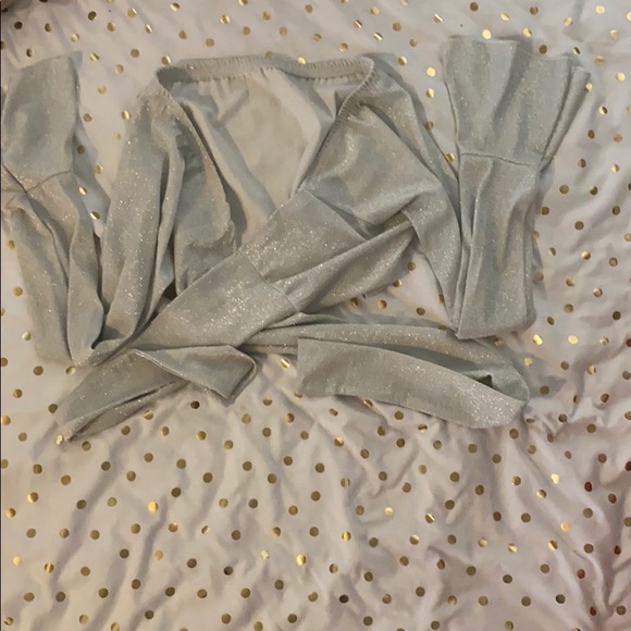 Two piece silver long sleeve bell bottom set - Picture 1 of 6